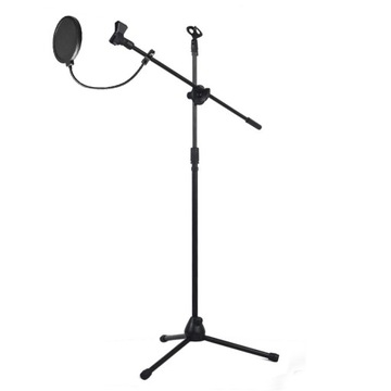 STATYW MIKROFONOWY Z POP FILTREM UCHWYT MIKROFON