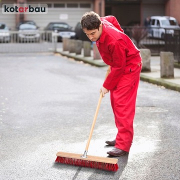 ЩЕТКА ДЛЯ ВЕНИКА 600 ММ ЩЕТКА УЛИЧНАЯ ПВХ С ДЕРЕВЯННОЙ РУЧКОЙ