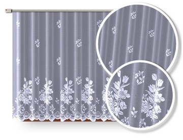 FIRANKA FIRANA ŻAKARDOWA 623935/160 CM BIAŁA ZE WZOREM PO CAŁOŚCI