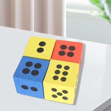 4 кубика из пенопласта. Большая игра в кости для изучения шестигранных игральных костей.