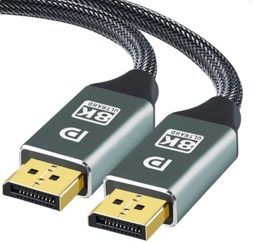 KABEL PRZEWÓD DisplayPort 1.4 DP 8K 4K 144Hz 3M