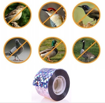 ЛЕНТА ОТ ПТИЦ | 5 см / 50 м | ОТПУСКАТЕЛЬ ПТИЦ ДЛЯ САДА