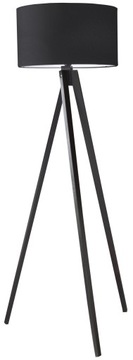 LAMPA STOJĄCA/PODŁOGOWA SK TRÓJNÓG, DREWNO, ABAŻUR