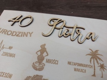 Коробка на день рождения с гравировкой и персонализацией.