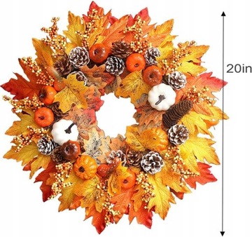 Эксклюзивный БОЛЬШОЙ ОСЕННИЙ ДВЕРНОЙ ВЕНОК Венок
