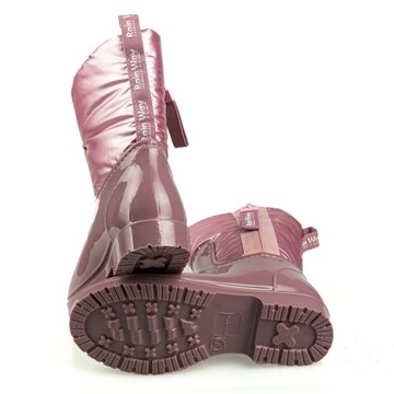 Kalosze dziewczęce ocieplane różowe Rain Way 29