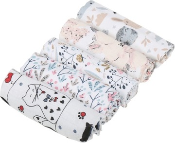 BABYMAM PIELUCHY PIELUSZKI TETROWE BAWEŁNA 100% ZESTAW 5szt, tetrowa