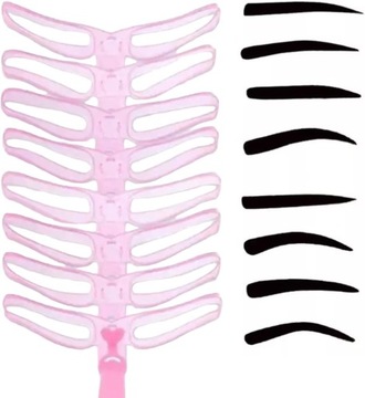 МНОГОРАЗОВЫЕ ШАБЛОНЫ ДЛЯ КОРРЕКТИРОВКИ МАКИЯЖА БРОВЕЙ 8 В 1