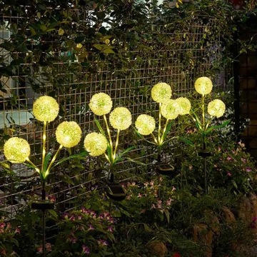 x2 Lampa Solarna Ogrodowa Dekoracyjna Kwiaty LED