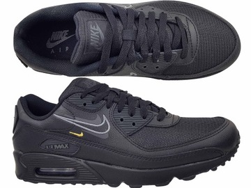 NIKE AIR MAX 90 DX2651 001 BUTY MĘSKIE CZARNE SKÓRZANE SNEAKERS