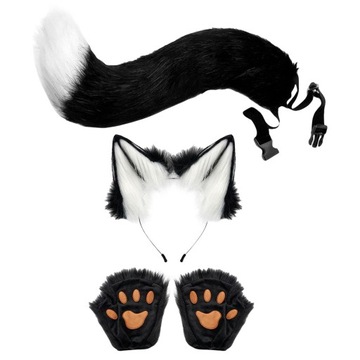 Игровой костюм кошки с плюшевыми ушками и хвостом