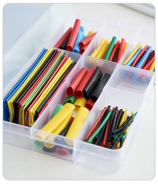 НАБОР ТЕРМОУСАДОЧНЫХ ТРУБОК 164 ШТ. В КОРОБКЕ