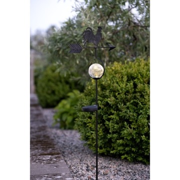 Светодиодный светильник SOLAR Петух и стрелка Светодиодный датчик сумерек IP44 ЧЕРНЫЙ