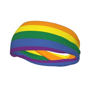 Rainbow Pride LGBT Headband Sweat Bandage Hai