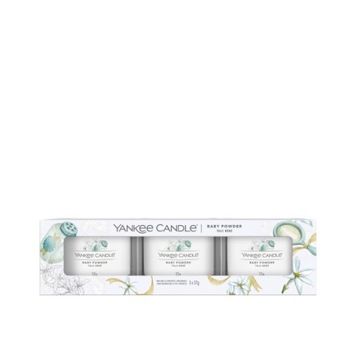 Yankee Candle Mini Świeca 3 Pack Baby Powder