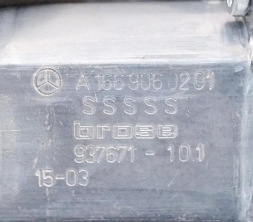 MERCEDES-BENZ GL-CLASS X166 PŘEDNÍ LEVÝ MOTOR ZVEDAČ OKNO DVEŘE A166