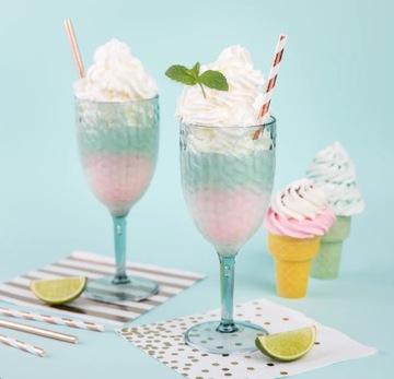 SŁOMKI RURKI PAPIEROWE ZŁOTE RÓŻOWE GOLD ROSE 10sz