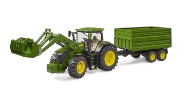BRUDER 03155 John Deere 7R 350 ładowacz przyczepa