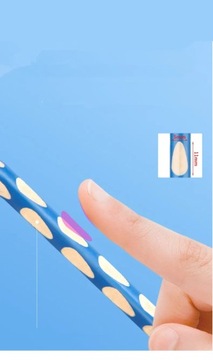 (12 шт./лот) карандаш с канавками, школьный треугольный стержень, правильный для детей