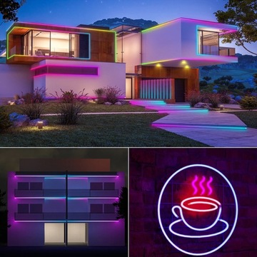 Светодиодная лента НЕОНОВАЯ ЛЕНТА 230В 1м ГИБКАЯ IP68 Холодная