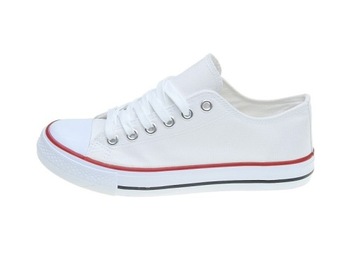 Gładki Trampki Tenisówki TL151 White r.41