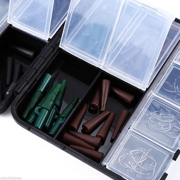 Набор снастей для ловли карпа, зажимы, резиновые крючки