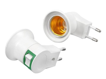 GNIAZDO adapter ŻARÓWKI E27 KONTAKTU SIECIOWE PRZE