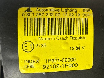 KIA VENGA 10-13R. PRAVÁ SVĚTLO PŘEDNÍ OBYČEJNÁ ORIG.