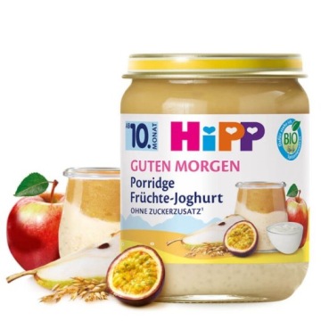 HiPP Біо Сніданок Фруктово-йогуртові Яблуко Груша Маракуя