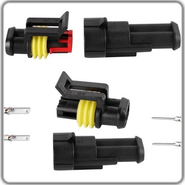 ZESTAW KOSTKA WTYK HERMETYCZNE KABLI KONEKTORÓW + ZACISKARKA 0,5-2,5 mm2