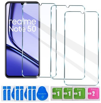 3x SZKŁO HARTOWANE do Realme Note 50 SZYBKA OCHRONNA 9H |zestaw 3 sztuk