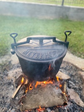 Казан чугунный эмалированный 8 литров, жареное мясо, тушение, БЕСПЛАТНАЯ РУЧКА