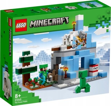 LEGO MINECRAFT 21243 СНЕЖНЫЕ ВЕРШКИ ПОДАРОК