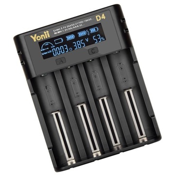 INTELIGENTNA ŁADOWARKA BATERIA LCD 4 AA AAA C USB