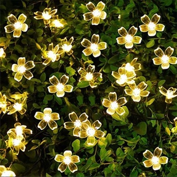 СОЛНЕЧНЫЕ САДОВЫЕ ЛАМПЫ 40 LED WARM GIRLAND