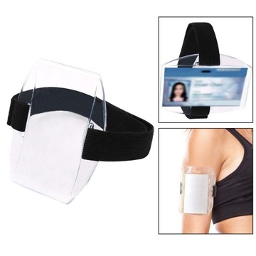 Bransoletka Etui na dowód osobisty, Etui na ramię ID, Przezroczysta