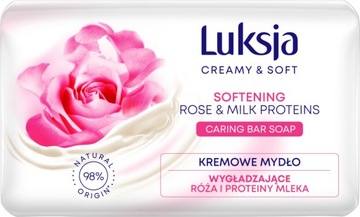 Mydło w kostce nawilżające LUKSJA 90g RÓŻA