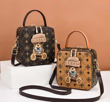 ЖЕНСКАЯ СУМКА MESSAGE, СУМКА НА ПЛЕЧЕ, СУМКА LITTLE BEAR TEDDY, КОРИЧНЕВАЯ