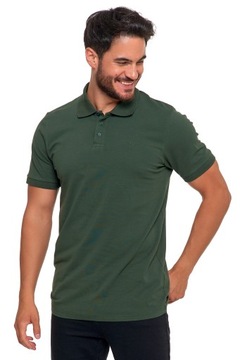 BAWEŁNIANA KOSZULKA POLO MĘSKA ELEGANCKA KLASYCZNA PREMIUM MORAJ XL KHAKI