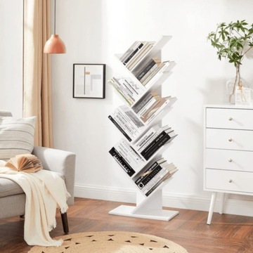 КНИЖНАЯ ПОЛКА ПОЛКА белая современная 50 см x 141,5 см x 25 см