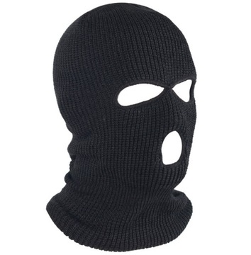 BQ42D БАЛАКЛАВА С 3 ОТВЕРСТИЯМИ, ЧЕРНАЯ БАКЛАВА