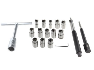 КОМПЛЕКТ ДЛЯ ФРЕЗЕРОВАНИЯ СЕДЕЛ ИНЖЕКТОРОВ 17 шт.