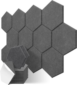 PANELE AKUSTYCZNE CZARNE SAMOPRZYLEPNE 36X30X1 PREMIUM