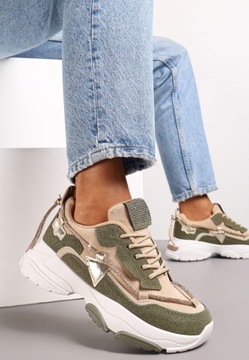 Renee Zielone Sneakersy damskie 37