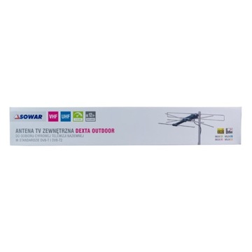 Наружная антенна DVB-T/DVB-T2, УКВ/УВЧ, 5-24 дБ, SOWAR