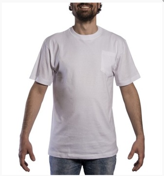 Podkoszulek, T-shirt męski Z KIESZONKĄ Bawełna r. M ESKUBI