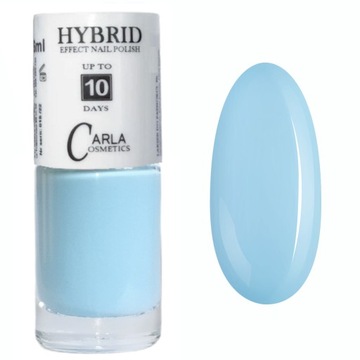 CARLA HYBRID effect lakier do paznokci bez lampy UV 229 BABY BLUE -błękitny
