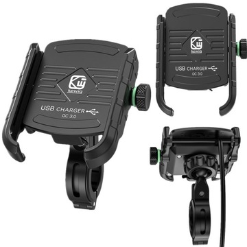 ДЕРЖАТЕЛЬ ДЛЯ МОТОТЕЛЕФОНА QC 3.0 USB ЗАРЯДНОЕ УСТРОЙСТВО