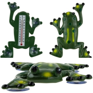 TERMOMETR zaokienny ZEWNĘTRZNY ŻABA przyssawki