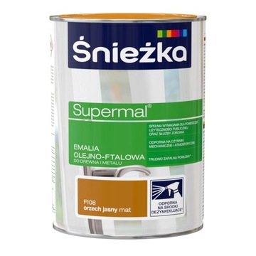 ŚNIEŻKA FARBA EMALIA OLEJNA ORZECH JASNY MAT 0,8L